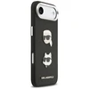 Karl Lagerfeld FW Grained Karl &amp; Choupette Heads Pins &amp; Logo dėklas skirtas Apple iPhone Air Juodas