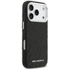 Karl Lagerfeld Grained PU Repeated Logo MagSafe dėklas skirtas Apple iPhone 17 Pro juodos spalvos