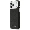 Karl Lagerfeld Grained PU Repeated Logo MagSafe dėklas skirtas Apple iPhone 17 Pro Max juodos spalvos