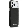 Karl Lagerfeld Grained PU Repeated Logo MagSafe dėklas skirtas Apple iPhone 17 Pro Max juodos spalvos