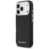 Karl Lagerfeld Grained PU Repeated Logo MagSafe dėklas skirtas Apple iPhone 17 Pro juodos spalvos