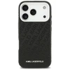 Karl Lagerfeld Grained PU Repeated Logo MagSafe dėklas skirtas Apple iPhone 17 Pro juodos spalvos