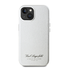 Karl Lagerfeld Grained PU Hotel RSG dėklas telefonui Apple iPhone 15 pilkos spalvos