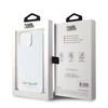Karl Lagerfeld Grained PU Hotel RSG dėklas telefonui Apple iPhone 15 Pro Max pilkos spalvos