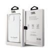 Karl Lagerfeld Grained PU Hotel RSG dėklas telefonui Apple iPhone 15 pilkos spalvos