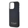 Karl Lagerfeld Grained PU Hotel RSG dėklas telefonui Apple iPhone 15 Pro juodos spalvos