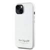 Karl Lagerfeld Grained PU Hotel RSG dėklas telefonui Apple iPhone 15 pilkos spalvos