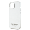 Karl Lagerfeld Grained PU Hotel RSG dėklas telefonui Apple iPhone 15 pilkos spalvos
