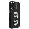 Karl Lagerfeld Grained PU K&CH Heads dėklas skirtas Apple iPhone 16 juodos spalvos