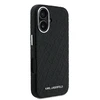 Karl Lagerfeld Grained PU Repeated Logo MagSafe dėklas skirtas Apple iPhone 16 juodos spalvos
