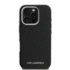 Karl Lagerfeld Grained PU Repeated Logo MagSafe dėklas skirtas Apple iPhone 16 Pro juodos spalvos