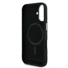 Karl Lagerfeld Grained PU Repeated Logo MagSafe dėklas skirtas Apple iPhone 16 juodos spalvos