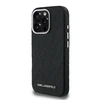 Karl Lagerfeld Grained PU Repeated Logo MagSafe dėklas skirtas Apple iPhone 16 Pro Max juodos spalvos