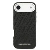 Karl Lagerfeld Grained PU Repeated Logo MagSafe dėklas skirtas Apple iPhone Air juodos spalvos