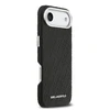 Karl Lagerfeld Grained PU Repeated Logo MagSafe dėklas skirtas Apple iPhone Air juodos spalvos