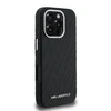 Karl Lagerfeld Grained PU Repeated Logo MagSafe dėklas skirtas Apple iPhone 16 Pro juodos spalvos