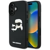 Dėklas Karl Lagerfeld HC 3D Rubber Double Heads Apple iPhone 16 juodos spalvos