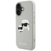 Dėklas Karl Lagerfeld HC 3D Rubber Double Heads Apple iPhone 16 smėlio spalva