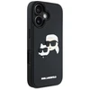 Dėklas Karl Lagerfeld HC 3D Rubber Double Heads Apple iPhone 16 juodos spalvos