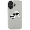 Dėklas Karl Lagerfeld HC 3D Rubber Double Heads Apple iPhone 16 smėlio spalva