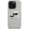 Dėklas Karl Lagerfeld HC 3D Rubber Double Heads Apple iPhone 16 Pro Max smėlio spalva