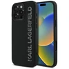 Dėklas Karl Lagerfeld HC 3D Rubber Elongated Glitter Apple iPhone 16 Pro juodos spalvos
