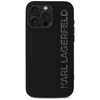 Dėklas Karl Lagerfeld HC 3D Rubber Elongated Glitter Apple iPhone 16 Pro juodos spalvos