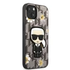 Dėklas Apple iPhone 13 Karl Lagerfeld Flower Ikonik Karl (KLHCP13MPMNFIK1) pilkos spalvos
