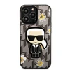 Dėklas Karl Lagerfeld KLHCP13LPMNFIK1 iPhone 13 Pro / 13 6,1" pilka/pilkas Flower Ikonik Karl