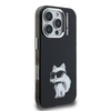 Karl Lagerfeld IML Aquarelle Choupette dėklas Apple iPhone 16 Pro juodos spalvos