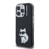 Karl Lagerfeld IML Aquarelle Choupette dėklas Apple iPhone 15 Pro Max juodos spalvos