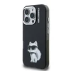 Karl Lagerfeld IML Aquarelle Choupette dėklas Apple iPhone 16 Pro Max juodos spalvos