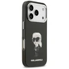 Karl Lagerfeld IML Aquarelle Karl &amp; Logo MagSafe Dėklas skirtas Apple iPhone 17 Pro juodos spalvos