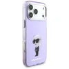 Karl Lagerfeld IML Aquarelle Karl &amp; Choupette &amp; Logo MagSafe Dėklas skirtas Apple iPhone 17 Pro Max violetinės spalvos