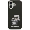 Karl Lagerfeld IML Aquarelle Karl and Choupette dėklas skirtas Apple iPhone 17 juodos spalvos