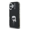 Karl Lagerfeld IML Aquarelle Karl dėklas Apple iPhone 16 juodos spalvos