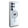 Dėklas Karl Lagerfeld Button Choupette Head Printed Logo MagSafe Samsung Galaxy S25 Ultra baltas