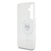Dėklas Karl Lagerfeld Button Choupette Head Printed Logo MagSafe Samsung Galaxy S25 baltos spalvos