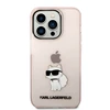 Apple iPhone 14 Pro Karl Lagerfeld dėklas Ikonik Choupette (KLHCP14LHNCHTCP) rožinės spalvos