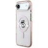 Karl Lagerfeld IML Choupette Sketch Logo MagSafe dėklas Apple iPhone Air rožinės spalvos