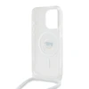 Apple iPhone 15 Pro Karl Lagerfeld dėklas Silicone Choupette Head MagSafe (KLHMP15LHCKHNT) skaidrus