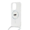 Apple iPhone 15 Pro Karl Lagerfeld dėklas Silicone Choupette Head MagSafe (KLHMP15LHCKHNT) skaidrus