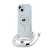 Apple iPhone 13 / 14 / 15 Karl Lagerfeld dėklas silikoninis Choupette Head MagSafe (KLHMP15SHCKHNT) skaidrus