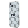 Apple iPhone 13 / 14 / 15 Karl Lagerfeld dėklas IML Choupette Head &amp; Monogram (KLHCP15SHKLPCHT) skaidrus