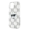 Apple iPhone 13 / 14 / 15 Karl Lagerfeld dėklas IML Choupette Head &amp; Monogram (KLHCP15SHKLPCHT) skaidrus