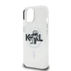 Karl Lagerfeld IML Glitter Karl and Choupette Sketch MagSafe dėklas Apple iPhone 15 skaidrus