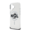 Karl Lagerfeld IML Glitter Karl and Choupette Sketch MagSafe dėklas Apple iPhone 16 skaidrus