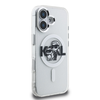 Karl Lagerfeld IML Glitter Karl and Choupette Sketch MagSafe dėklas Apple iPhone 16 skaidrus