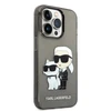 Karl Lagerfeld KLHCP14XHNKCTGK iPhone 14 Pro Max 6,7" juoda/juodas kietas dėklas IML GLIT NFT Karl&amp;Choupette