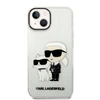 Dėklas Karl Lagerfeld KLHCP14MHNKCTGT IPHONE 14 PLUS / 15 PLUS 6.7 "TRANSPARENT HARDCASE GLITER KARL & CHUPETTE